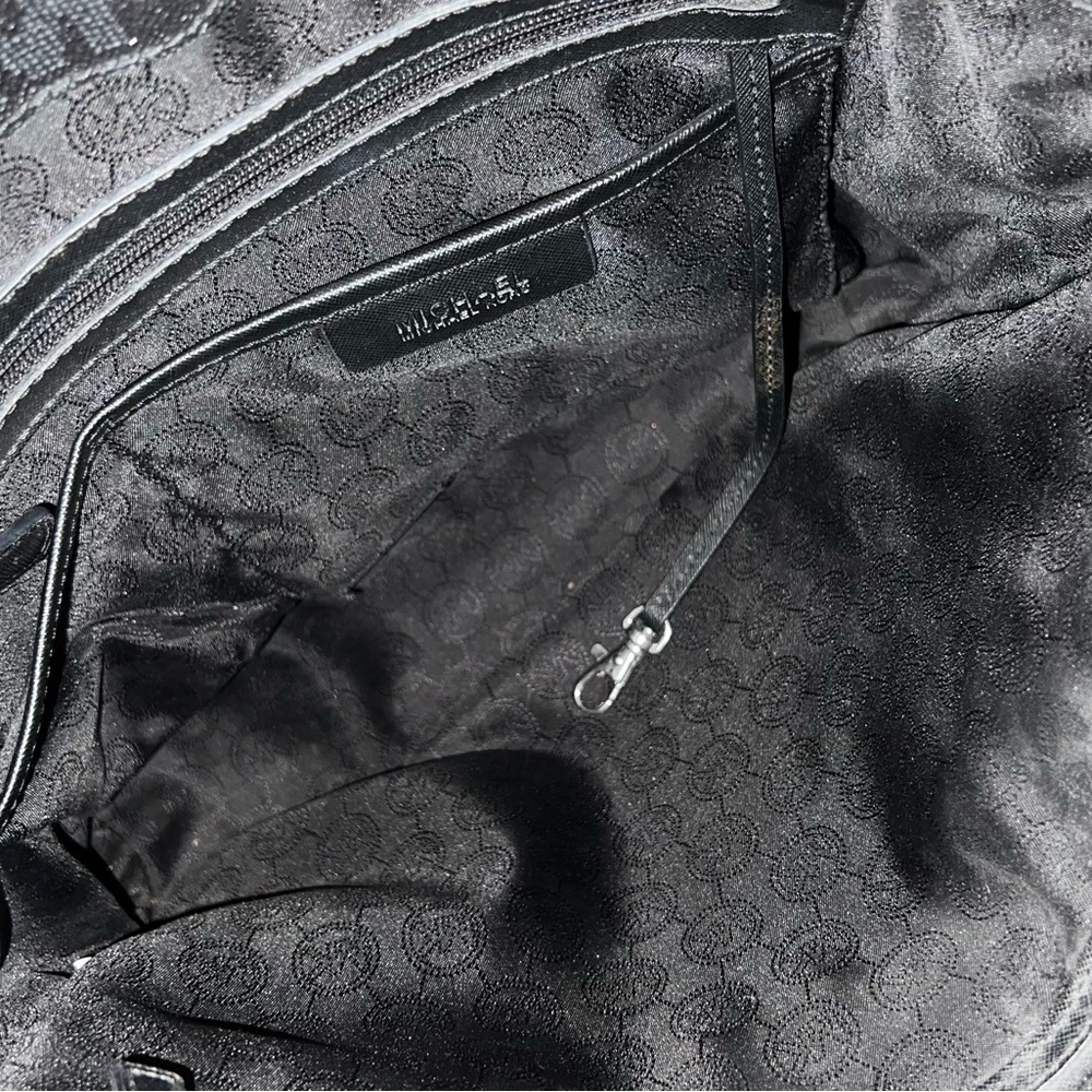 Black Leather Tote Bag MK - Picture 8 of 15